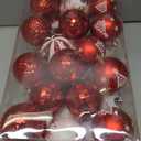 Christmas Ornaments Balls - 30 Pcs 2.4 Inch Shatterproof Plastic Christmas Balls Sets, Red & White Small Christmas Tree Balls Hanging Ornaments for Holiday Wreath Party Christmas Tree Decor