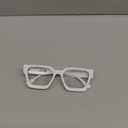 livho Oversized Eyewear Frame for Women and Men - Rectangle Fashion Glasses for Computer, Chic Preppy Frame (White)