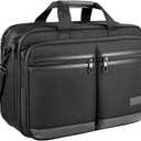 KROSER Laptop Bag Stylish Laptop Briefcase Fits Up to 17.3 Inch Expandable Water-Repellent Shoulder Messenger Bag Computer Bag with RFID Pockets for Business/Travel/College/Men/Women-Black