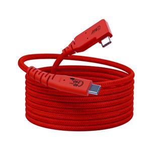 Right Angle 10FT USB C Tethering Cable, USB 4 40Gbps 8K@60Hz PD 240W, No-Lag Real-Time Camera-Computer Shooting, Fast Transfer & Video Output for Sony/Canon/Fujifilm/Nikon Camera, MacBook, VR Headset, Orange