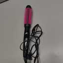 REVLON Silicone Bristle Heated Hair Styling Brush | Fast, Long Lasting Volume for Easy Styling | 1" Barrel for Full Body and Smooth Styles (Black/Pink)
