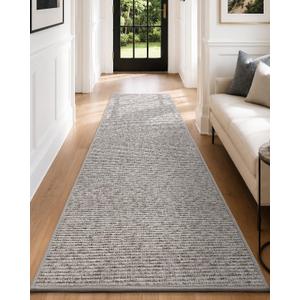 Color&Geometry Hallway Runner Rug 36"x120", Non-Slip, Easy to Clean Floor Carpet Runners for Hallways Entrance Living Room, Heather Beige