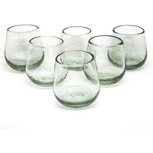 Clear 6 oz Roly Poly Glasses (set of 6), Recycled Glass, Lead-free, Toxin-Free (6 oz Roly Poly)
