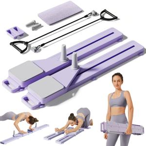 Pilates Board, Multifunctional Abdominal Plate Sets, Detachable Ab Trainer Machine for Home, 6 in 1 Pilates Sliding Board, Foldable Pilates Reformer for Women Core Workouts