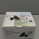 2K Solar Cameras Outdoor Wireless, Security Cameras Wireless Outdoor, Battery Powered cam with Spotlight, 2-Way Talk, PIR Motion Detection, Color Night Vision, 360 PTZ, Siren, Compatible with Alexa (White-CQ1S)