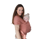 mushie Baby Wrap Carrier | Organic Cotton and Elastane | Infant Sling for Newborn and Babies 8-35 lbs (Cedar