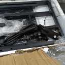 Bakers Rack with Power Outlet, Free Standing Kitchen Storage Shelf Rack, 3 Tier Kitchen Microwave Cart,3 Tier Heavy Duty black Metal Rolling Cart with Lockable Wheels(Black, 15.75x31.5x47)