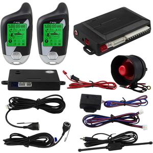 EASYGUARD EC203 Universal Version 2 Way car Alarm System with keyless Entry & LCD Pager Display, ultrasonic Sensor & Shock Sensor DC12V