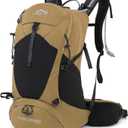Hiking Backpack, Waterproof Hiking Daypack with 3L Water Bladder and Rain Cover, Lightweight Travel Camping Backpack for Men Women (Khaki)