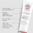 EltaMD UV Sport Sunscreen Lotion SPF 50 - Face and Body Sunscreen SPF 50, Water & Sweat Resistant, Zinc Oxide Formula for Active Lifestyles (3 Ounce (Pack of 1))
