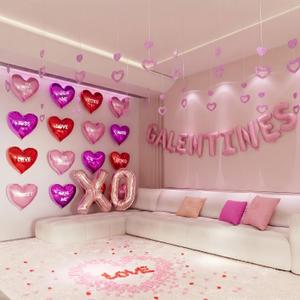 Happy Galentines Day Decorations for Party Supplies, Heart Galentines Balloons, Galentines Banner, Galentines Decor, Valentines Galentines Decorations