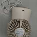 Minthouz Desktop Circulating Fan, Small Portable Compact USB-C Rechargeable Battery Powered, 2000mAh, 3 Speeds, 90° Adjustable horizontal, Quiet Personal Fan for Bedroom, Office, Living Room, Outdoors, Beig