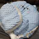 Nursing Pillow and Positioner Breastfeeding and Bottle Feeding, Propping Baby, Tummy Time, Sitting Support for Baby Boy Baby Girl, with Removable Dots Cover (Blue)