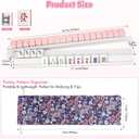 Mahjong Racks with Pushers Set of 4, All in One Acrylic Mahjong Pushers and Racks, Portable American Mahjong AccessoriesWhite, 18.7 x 3.1 x 1.2 inches