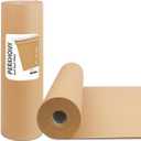 PerkHomy Brown Kraft Paper Roll 17.5" x 3,600" (300') for Gift Wrapping Bulletin Board Craft Art Bouquet Flower Packing Moving Shipping Floor Covering Table 70GSM 50LB (Brown, 17.5" x 300')