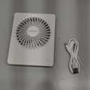TriPole Mini Desk Fan USB Powered Portable Fan Small Personal Fan 3 Speeds Strong Airflow Table Fan for Travel Home Office Bedroom Desktop, 3.3ft Cable (No Battery, White)