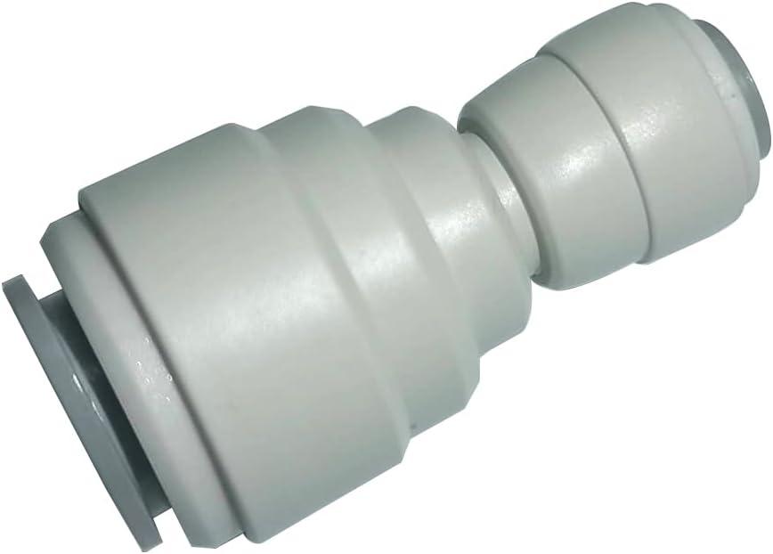 1/2" to 1/4" o.d. Tube Fitting, Reducing Straight Union Quick Connector, push to connect for RO water filter system,(pack of 5)