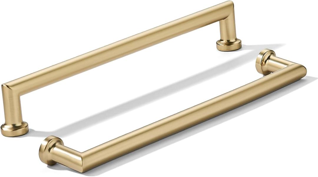 khtumeware 2-Pack 8-Inch(203mm) Champagne Bronze Cabinet Pulls,Warm Brass Handles for Kitchen & Bathroom Drawers, Cupboards Hardware