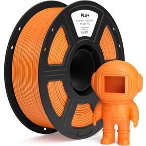 ELEGOO PLA+ Filament 1.75mm Orange 1KG, High Toughness PLA Plus 3D Printer Filament Dimensional Accuracy +/- 0.02mm, 1kg Spool(2.2lbs) Fits for Most FDM 3D Printers