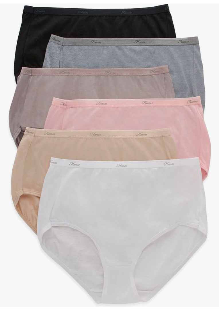 Hanes women's Hi-Cut Panties Pack, Lightweight Cotton Hi-Cuts, 6-Pack 