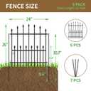 Decorative Garden Fence Outdoor - 26in(H) x 12Ft(L) No Dig Heavy Duty Metal Rabbit Dog Fence for Yard Rustproof Animal Barrier Border Fencing for Patio Flower Bed (6 Panels + 7 Stakes)