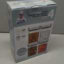 MR.SIGA 4 Pack Airtight Food Storage Container Set, BPA Free Kitchen Pantry Organization Canisters with One-handed Leak Proof Lids, 1L / 33.8oz, Medium, White