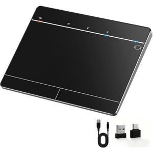 Wireless Bluetooth Trackpad for Windows 10/11, Supports 3 Connection Modes, High-Precision Multi-Gesture Touchpad, Compatible with PC Laptop Computer