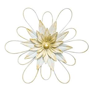Hogardeck Metal Flower Wall Decor - 13" Metal Floral Wall Decoration for Bedroom, Living Room, Bathroom, Kitchen, Outdoor Wall Art