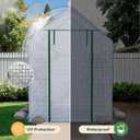 Greenhouse for Outdoors, Small Greenhouse, Walk-in Greenhouses with 3 Tiers 4 Shelves, PE Cover, Heavy Duty Plant Greenhouses for Garden and Backyard