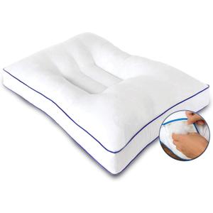 Nature's Guest Adjustable Cervical Pillow, Better Than Memory Foam Pillow for Neck Pain, Contour Orthopedic Pillow for Sleeping, Ergonomic Pillow for Side, Back and Stomach Sleepers, Standard Medium