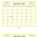 2 x 3 Year Calendar Monthly Planner Spiral Bound Approx 11" x 8.5" Start On JULY (Black)