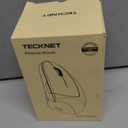 TECKNET Ergonomic Mouse, Wireless Bluetooth Vertical Mouse, 4800 DPI Optical Tracking, 6 Adjustable DPI, Quiet Clicks, 2.4GHz with USB A Receiver, 12 Months Battery, 6 Buttons, Wide Compatibility