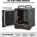 VEVOR Insulated Food Pan Carrier, 81 Qt Hot Box for Catering, Food Box Carrier with Double Buckles, Front Loading Food Warmer with Handles, Stackable End Loader for Restaurant, Canteen