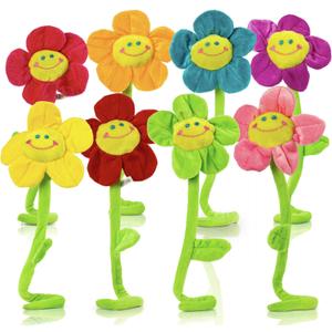 Tplay Flower Plush Stuffed Kids: Bendable Stems Flores Toys Sunflower Bouquet Room Decor Girls Gifts Age 4-8