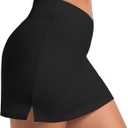 Womens Mini Skorts Mid-Waisted Side Split Skirts A Line Tennis Skirts with Shorts Underneath Casual Y2k Summer XXL