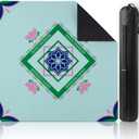 Thenshop Mahjong Mat Thickened Anti-Slip Game Mat with Drawstring Carrying Bag, 31.5" x 31.5" Waterproof Noise-reducing Table Cover for Mahjong, Poker, Card Games, Dominoes(Lotus Style)