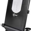 EHO Adjustable Document Holder Bottom with 5mm Shelf Lip, Portable Paper Stand for Reading, Typing, with Clip, Line Guide, Easel Back, for Office, Desktop, Recipes, Music Sheets, paper and more, Black