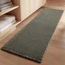 GRANNY SAYS Waffle Bathroom Runner Rugs 71" x 24" Non Slip Washable, Extra Soft & Water Absorbent Bath Mats for Bath, Deep Green Waffle Bath Mat for Decor, Long Bathroom Rugs Runner for Tub & Shower, 
Green