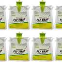 RESCUE! Outdoor Disposable Fly Trap Hanging Fly Catcher with Attractant Bait, Fly Bag for Patio, Yard, Trash & Farm Areas Easy-to-Use Outdoor Fly Control - 8 Traps