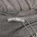 HUSKARY Women's Summer Maxi Dress Casual Loose Pockets Long Dress Short Sleeve Split Maxi Dresses (Medium, Black)