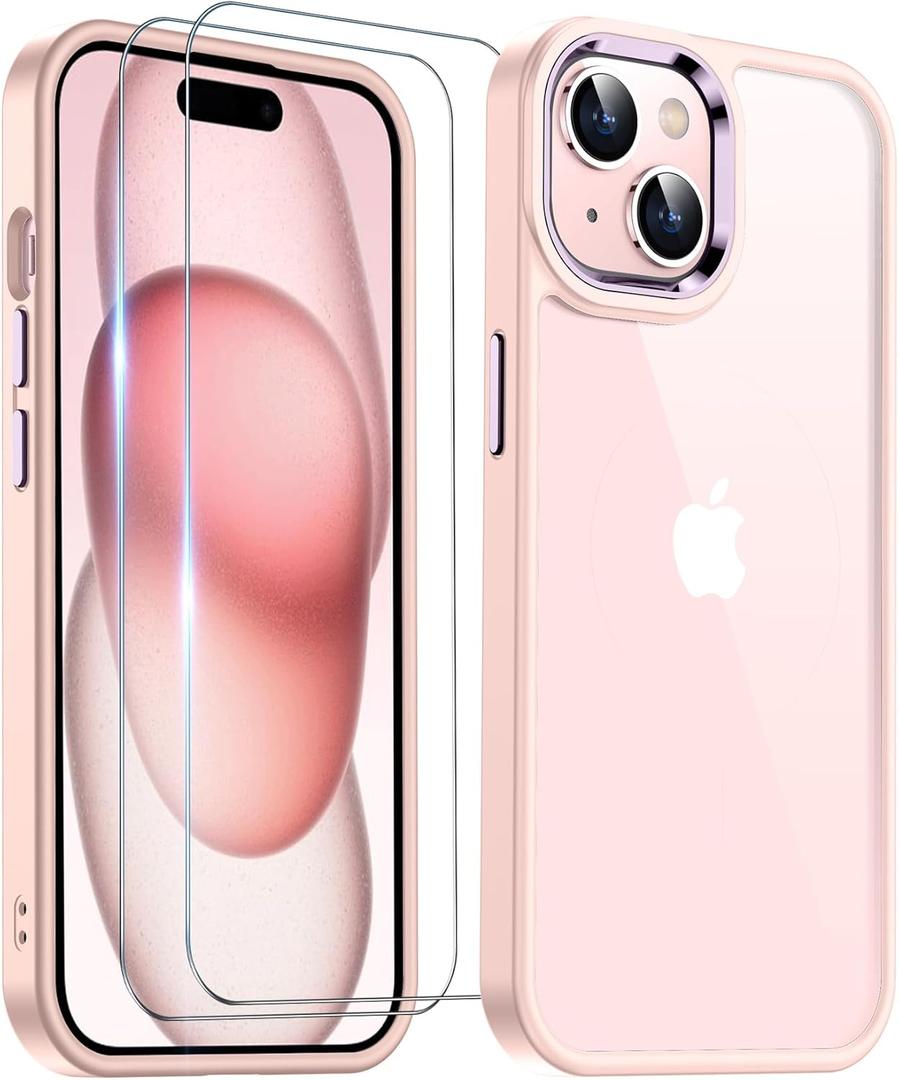 Temdan Designed for iPhone 15 Case Clear, [Non-Yellowing] [Military-Grade Drop Protection] Slim Thin Shockproof Protective Cover Phone Case for iPhone 15 Case