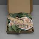 6 Set Baby Shower Bear Table Centerpieces Decortion Sage Green Bear with Eucalyptus Wreath Wood Slices Welcome Baby Table Toppers for Boy Or Girl Gender Reveal Party Favors