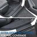 Floor Mats Set for 2024 2025 2026 Chevy Traverse & 2025 2026 Buick Enclave 7 Seats Captain Chairs, TPE All Weather Cargo Liner Trunk Mat Door Sill Guards Car Accessories