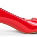 DREAM PAIRS Women's Pumps Kitten Heel Pointed Toe Shoes for Women Comfortable Office Work Dress Shoes, Red, Size 7,5