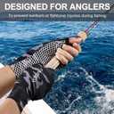 Fly Fishing Gloves Men Sun Sleeves Fingerless UPF Camo Quick-Drying UV Sun Protection for Kayak Rowing Adults Women (Small)