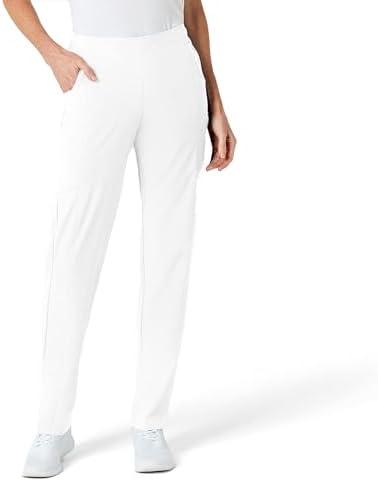WINK Scrubs for Women, W123, Flat Front Cargo Pants with inside webbed Drawstring and 8 Pockets, Medium