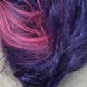 JoneTing 70cm 27inch Purple Pink Wigs+Hair Cap Women Long Straight Purple Mix Pink Wig with Bangs Women Long Wavy Purple Pink Hair with Bangs Halloween Party Christmas Outfit