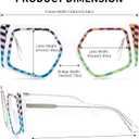 Zeelool Oversized Eyeglasses Frames for Women Geometric Blue Light Glasses Non Prescription Eyewear Frames