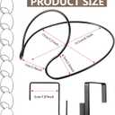 Yerliker 16 Pieces Hat Rack Wig Holder over The Door Baseball Hat Holder Wall Mounted Hanging Wig Organizer for Closet Display Storage Rack with 2 Hooks for Tie Scarf(Black)