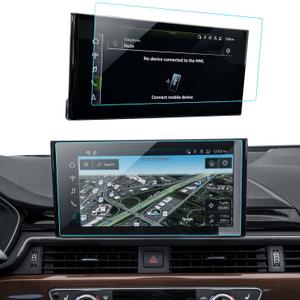 Tempered Glass Screen Protector for Audi A4 (2020-2024)/ A5 (2020-2024)/ Q5 (2021-2023) Accessories Navigation Anti-Glare, Bubble-Free Installation, HD Clarity, Touchscreen Cover 10.1'' (Transparent)